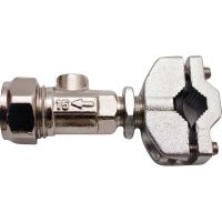 Chrome Self Cutting Isolator Valve 15mm