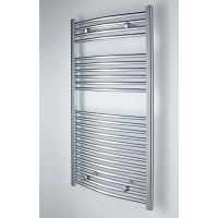 Curved Chrome Heated Towel Rail 1150mm x 600mm