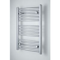 Curved Chrome Heated Towel Rail 700mm x 450mm