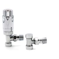 Westco 15mm Angled TRV & Lockshield Chrome Radiator Valve