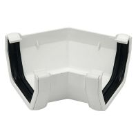 FloPlast White 114mm Square Line 135° Gutter Angle