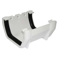 FloPlast White 114mm Square Line Gutter Union Bracket