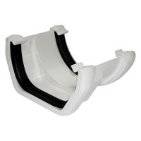 FloPlast White 114mm Square to Half Round Gutter Adaptor