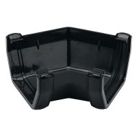 FloPlast Black 114mm Square Line 135° Gutter Angle