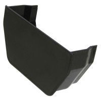 FloPlast Black 114mm Square Line Gutter Internal Stop End