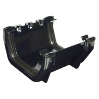 FloPlast Black 114mm Square Line Gutter Union Bracket