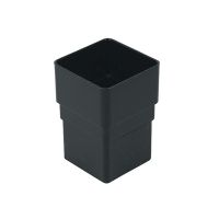 FloPlast Black 65mm Square Downpipe Socket