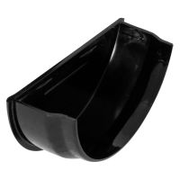 FloPlast Black 112mm Half Round Gutter Internal Stop End