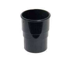 FloPlast Black 68mm Round Downpipe Socket