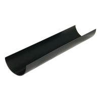 FloPlast Black MiniFlo Half Round Gutter 76mm x 2m