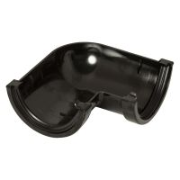 FloPlast Black MiniFlo 76mm Half Round 90° Gutter Angle