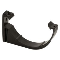 FloPlast Black Miniflo 76mm Half Round Gutter Fascia Bracket  Pack of 2