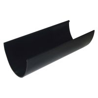 FloPlast Hi-Cap Black Half Round Gutter 115mm x 4m