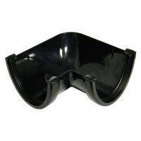 FloPlast Black Hi-Cap 115mm Half Round 90° Gutter Angle