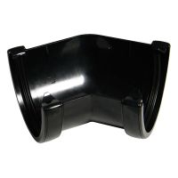 FloPlast Black Hi-Cap 115mm Half Round 135° Gutter Angle