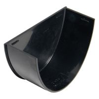 FloPlast Black Hi-Cap 115mm Half Round Gutter Internal Stop End