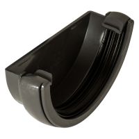 FloPlast Anthracite Grey 112mm Half Round Gutter External Stop End