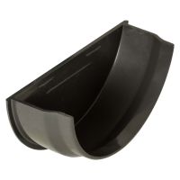 FloPlast Anthracite Grey 112mm Half Round Gutter Internal Stop End