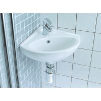 Lecico Atlas 2 Tap Hole Cloakroom Corner Basin 470 x 417mm