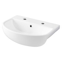 Lecico Atlas 2 Tap Hole Semi Recessed Basin 496 x 420mm