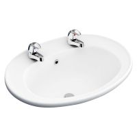 Lecico Atlas 2 Tap Hole Vanity Basin 530 x 415mm