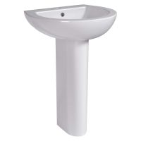 Norton 1 Tap Hole 550mm Basin & Pedestal Pack