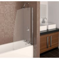 Aqualux AQUA4 Silver Sail Bath Shower Screen