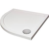 Low Profile Stone Resin White Quadrant Shower Tray 800 x 800mm