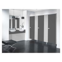 Pendle Plain Grey Toilet Cubicle Partition Wall - Box B