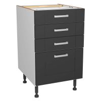 Verona Dark Grey 500mm Four Drawer Unit