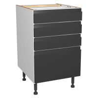 Capri Dark Grey 500mm Four Drawer Unit