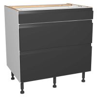 Capri Dark Grey 800mm Three Drawer Unit Pack 2 of 2