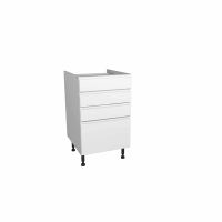 Capri White 500mm Four Drawer Unit