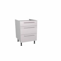 Paris White 600mm Three Drawer Unit