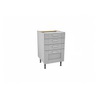 Verona Grey 500mm Four Drawer Unit