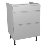 Capri Grey 600mm Three Drawer Unit