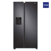 Samsung Series 8 American Fridge Freezer With Plumbed Water Dispenser Black RS68A884CB1