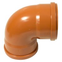 FloPlast 110mm Underground 87.5° Double Socket Bend