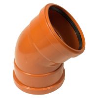 FloPlast 110mm Underground 45° Double Socket Bend