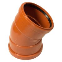 FloPlast 110mm Underground 30° Double Socket Bend