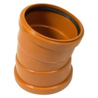 FloPlast 110mm Underground 15° Double Socket Bend