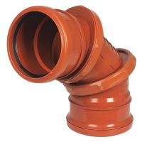 FloPlast 110mm Underground 0-90° Double Socket Adjustable Bend