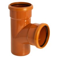 FloPlast 110mm Underground 87.5° Double Socket Junction