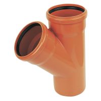 FloPlast 110mm Underground 45° Double Socket Junction