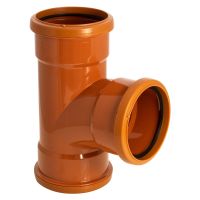 FloPlast 110mm Underground 87.5° Triple Socket Junction