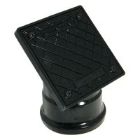 FloPlast Black 110mm 45° Single Socket Square Rodding Point