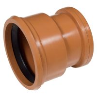 FloPlast 110mm Underground Supersleve Clay Double Socket Adaptor