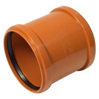 FloPlast 160mm Underground Double Socket Coupler