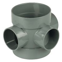 FloPlast Grey 110mm Short Boss Pipe