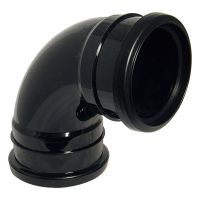 FloPlast Black 110mm Soil 92.5° Double Socket Bend